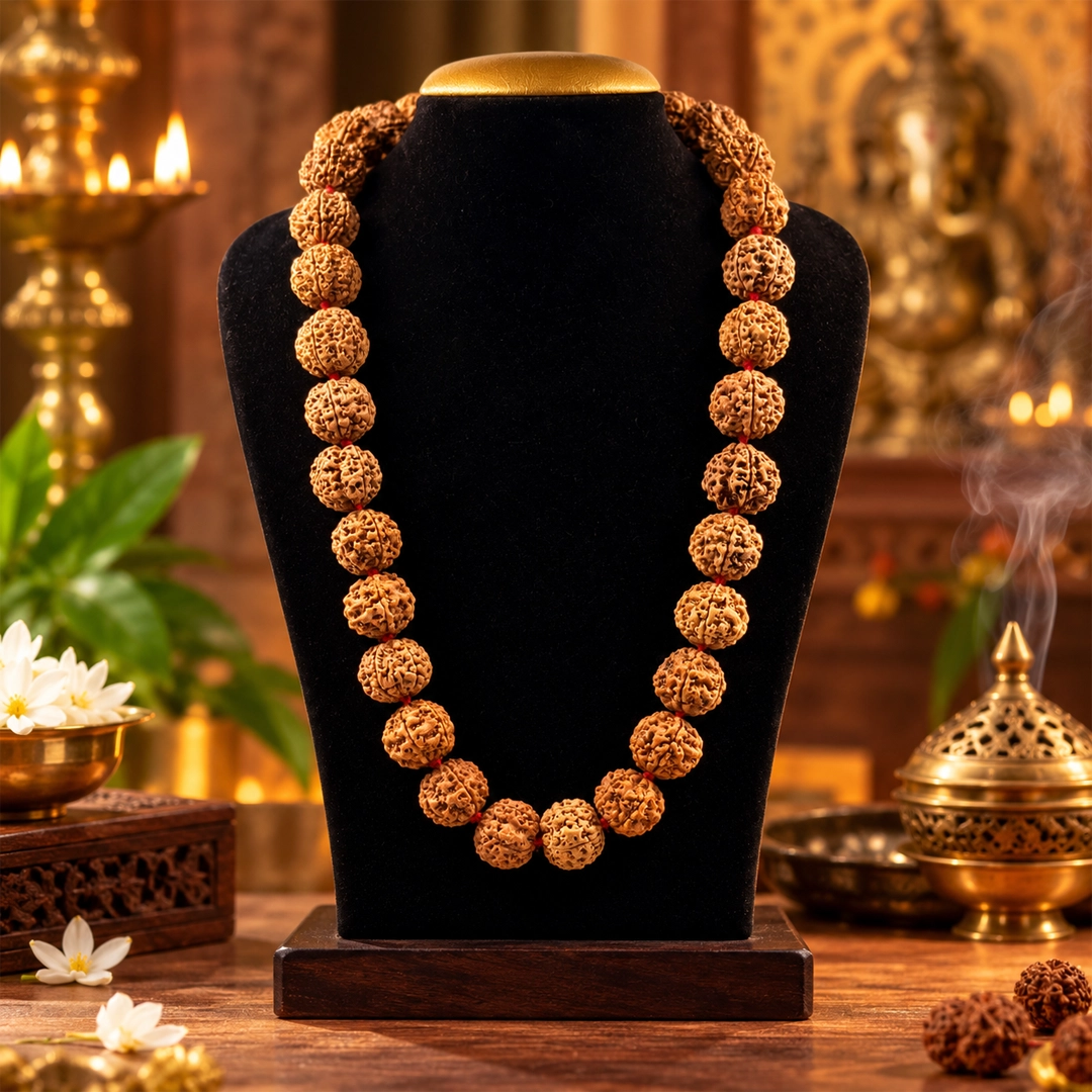 5 Mukhi Nepali Rudraksha 33 Beads - 3