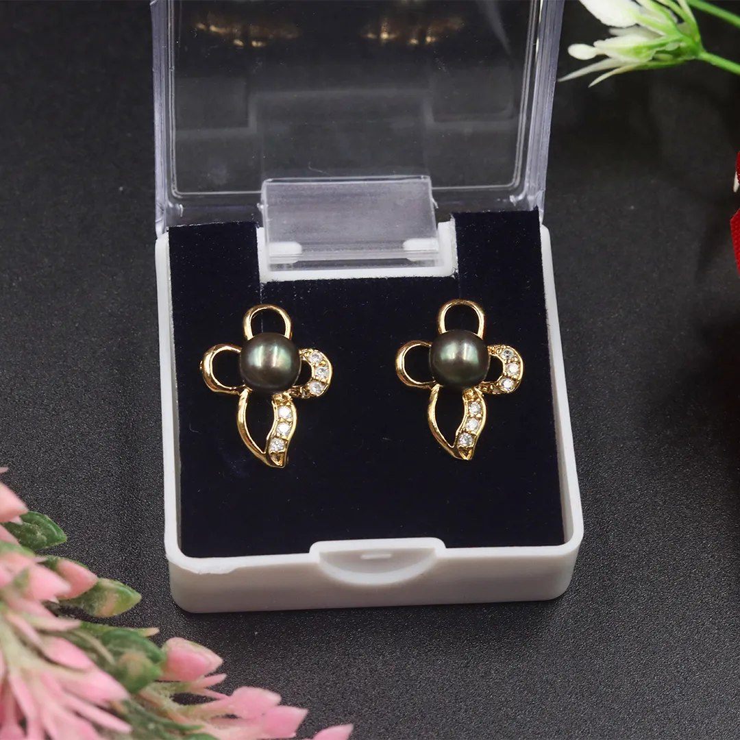 BLACK PEARL EARRING