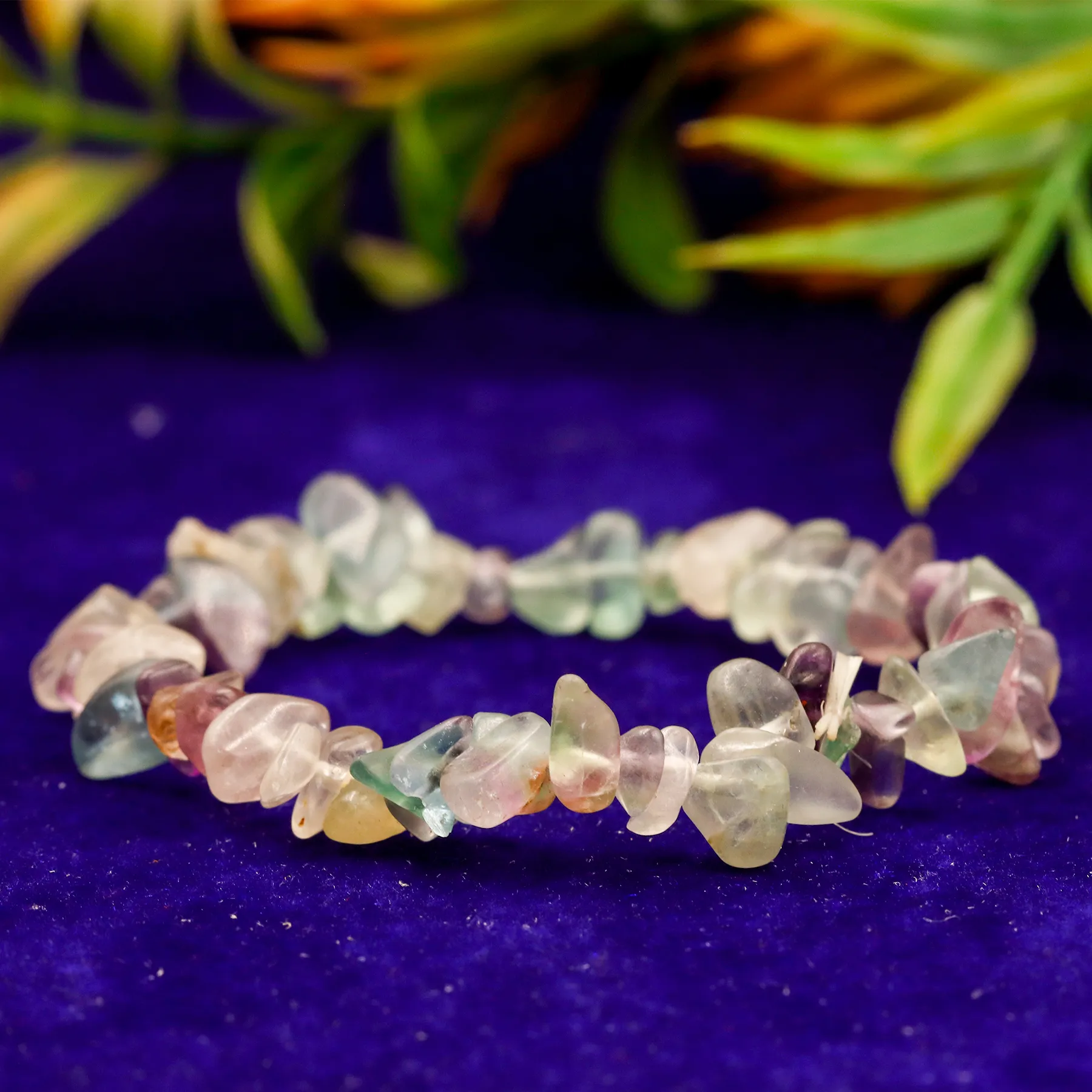MOSS AGATE CHIPS BRACELET