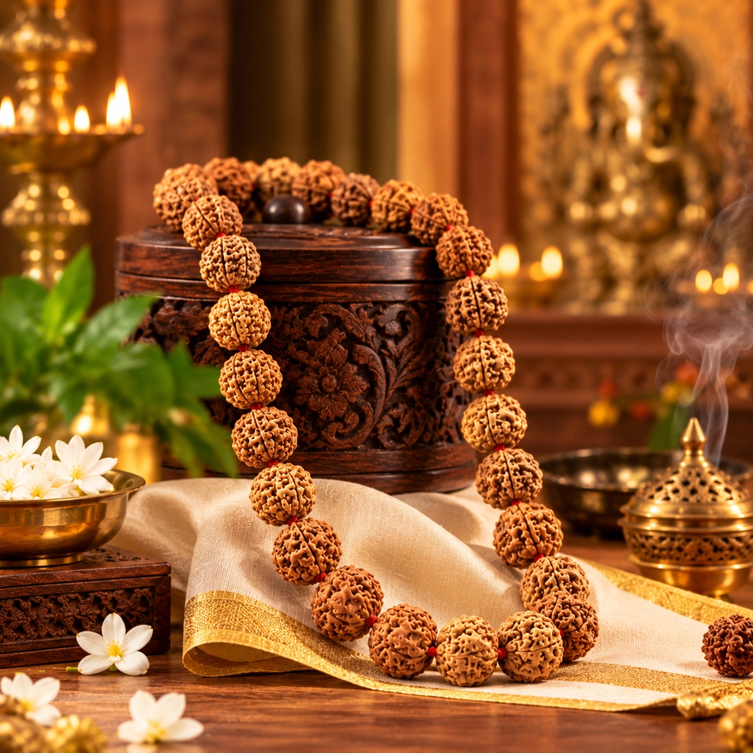 5 Mukhi Nepali Rudraksha 33 Beads