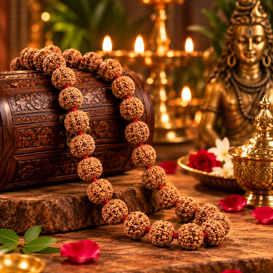 5 Mukhi Nepali Rudraksha 45 Beads - 2