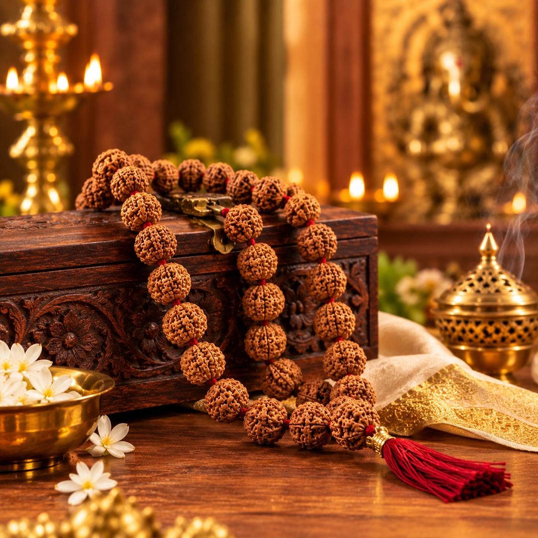 5 Mukhi Nepali Rudraksha 33 Beads - 2
