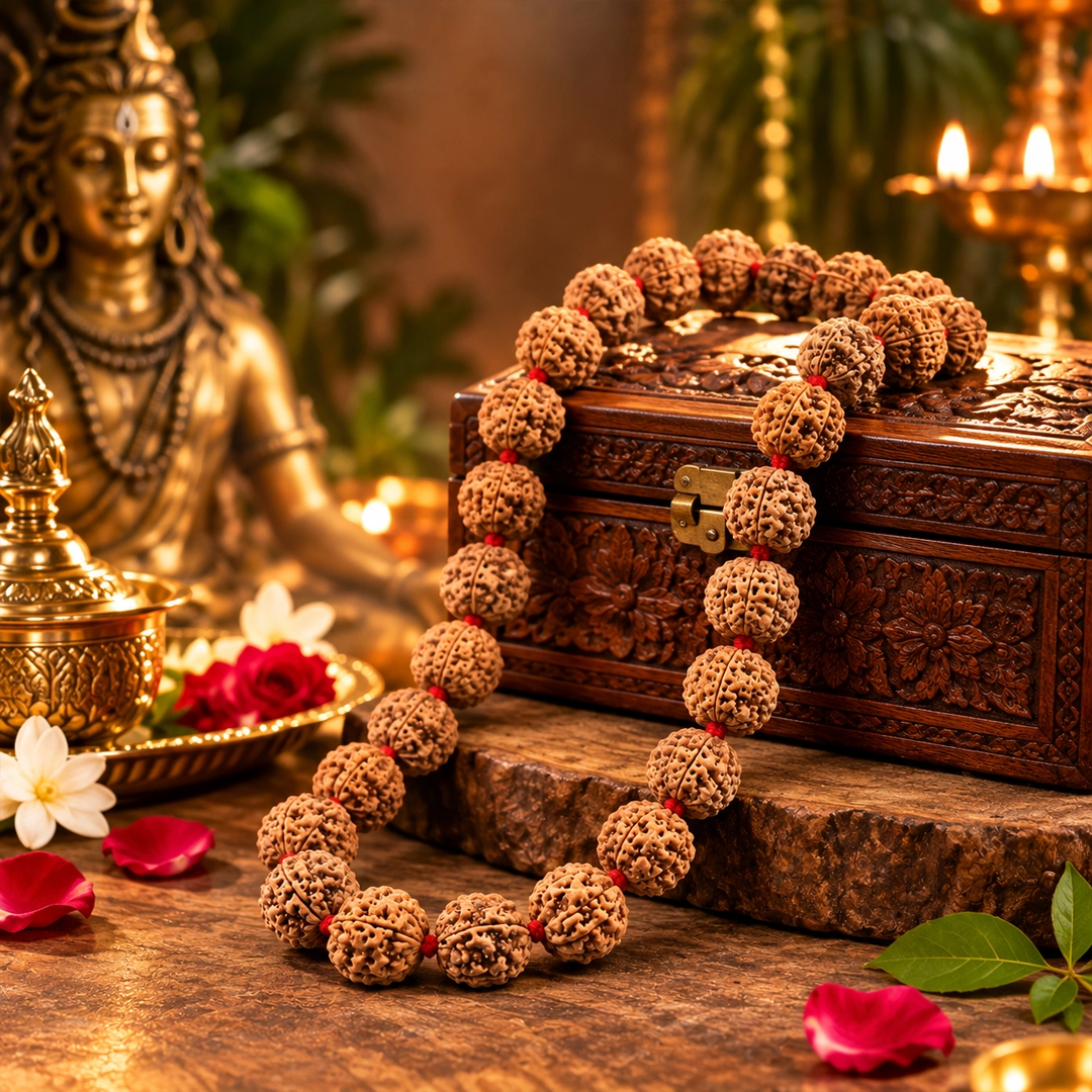 5 Mukhi Nepali Rudraksha 45 Beads - 3