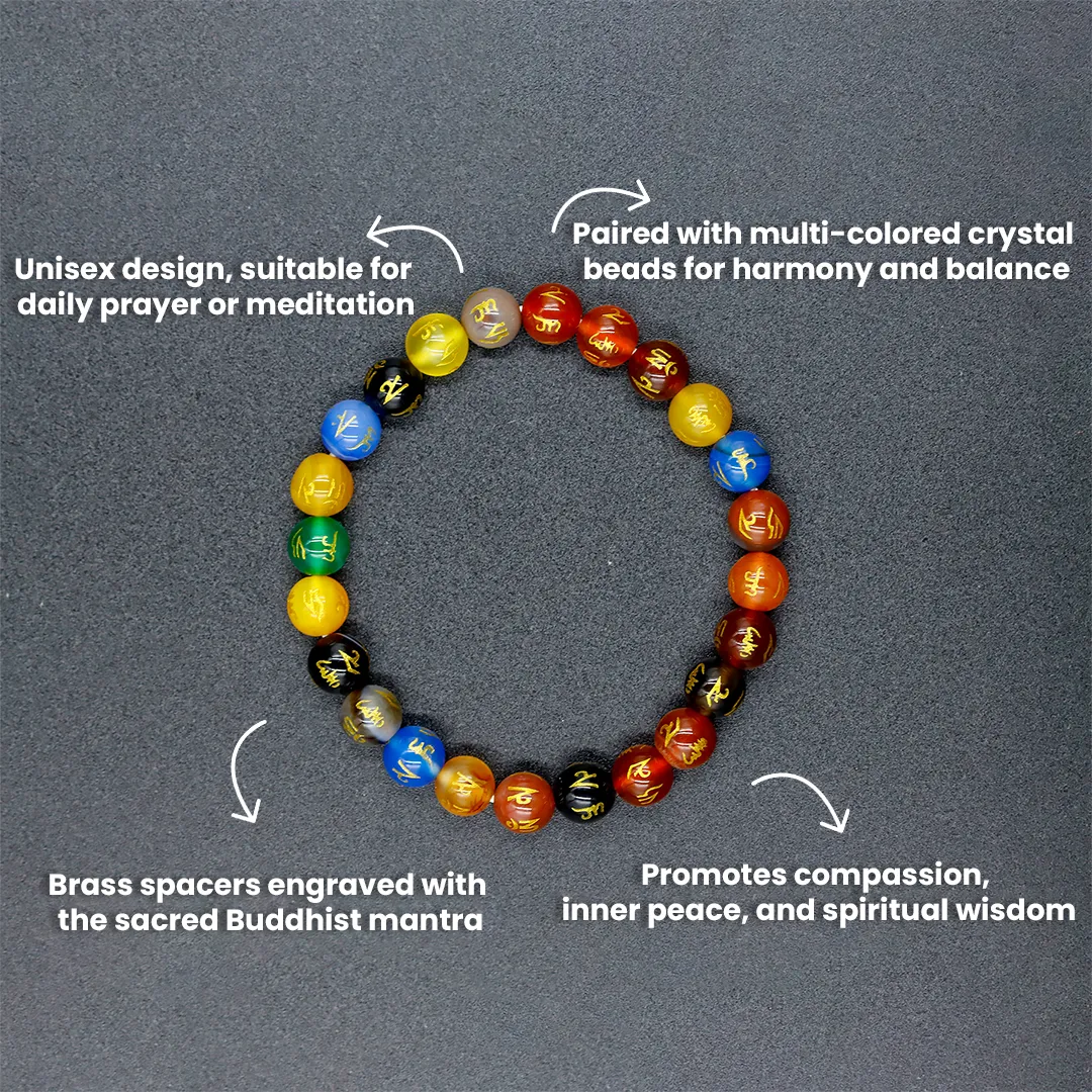 OM MANI PADME HUM MULTI BRACELET-MANTRA ENERGY FOR INNER PEACE - 3
