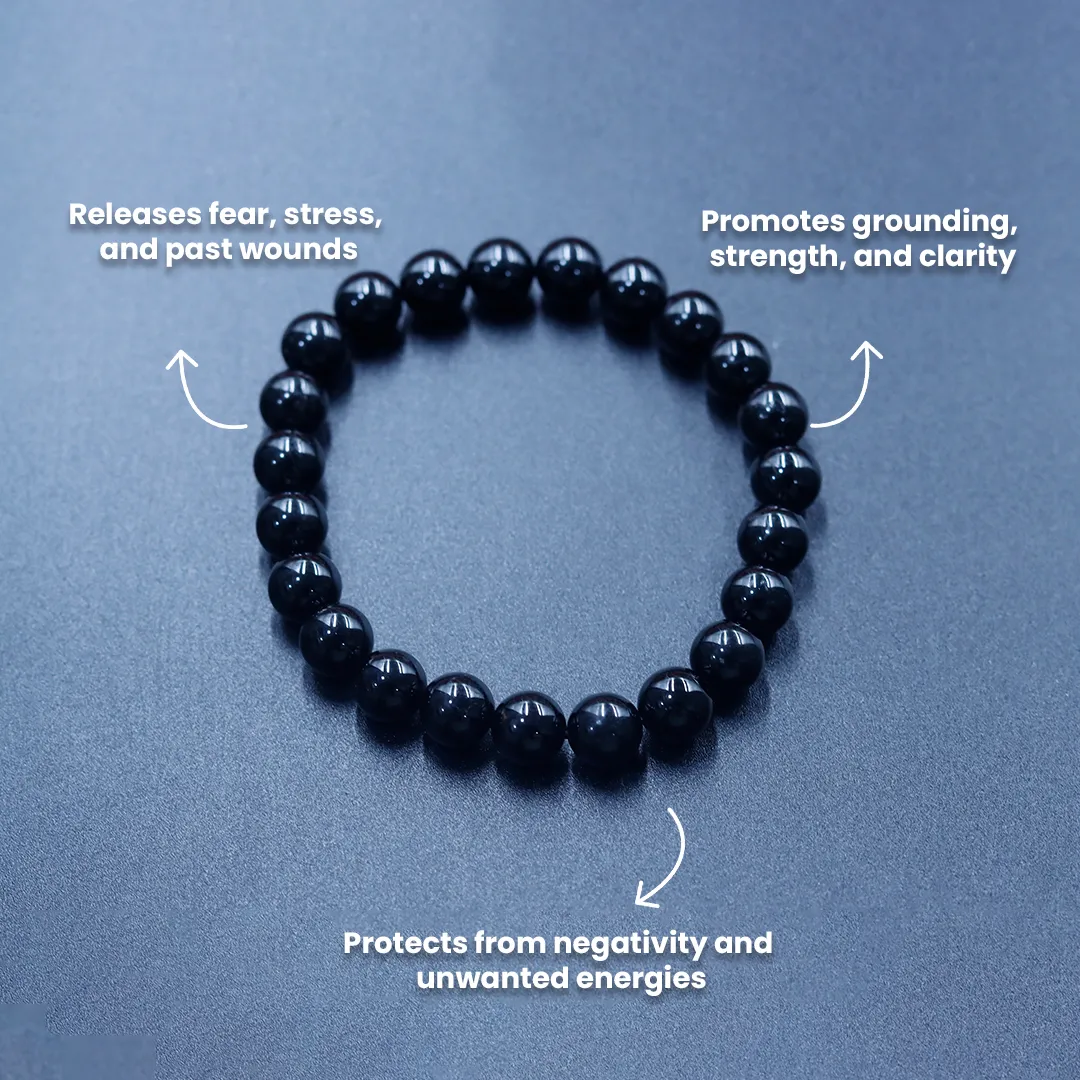BLACK OBSIDIAN BRACELET - 3