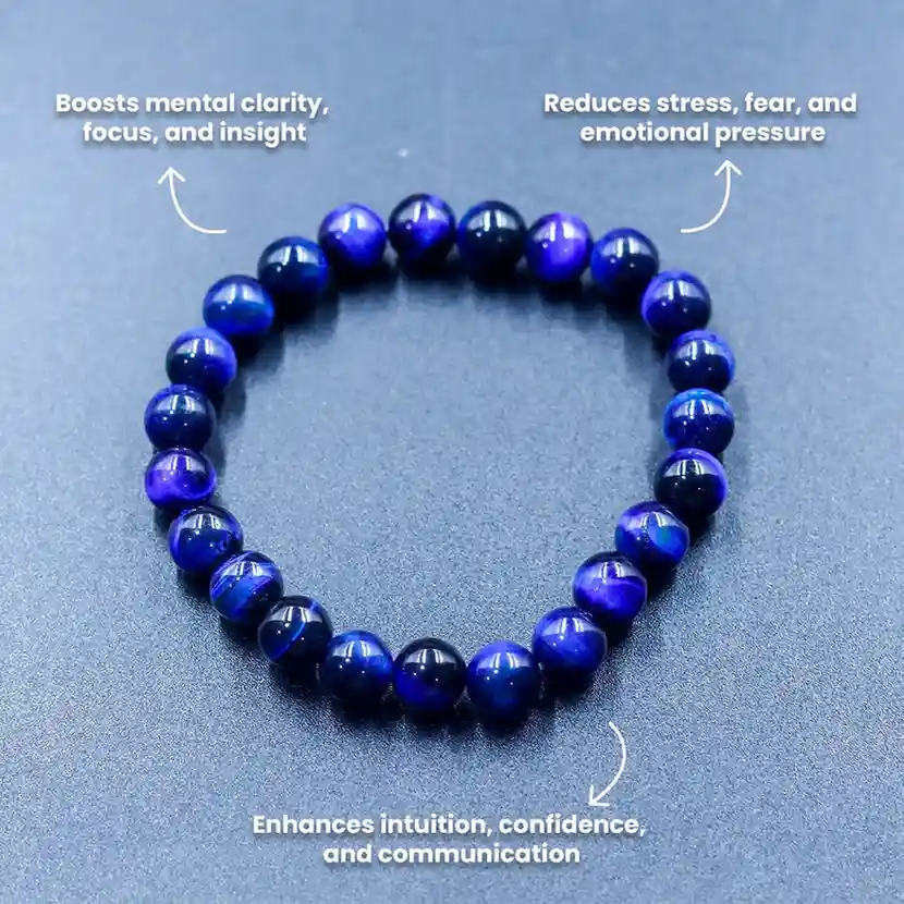 BLUE TIGER EYE BRACELET - 3