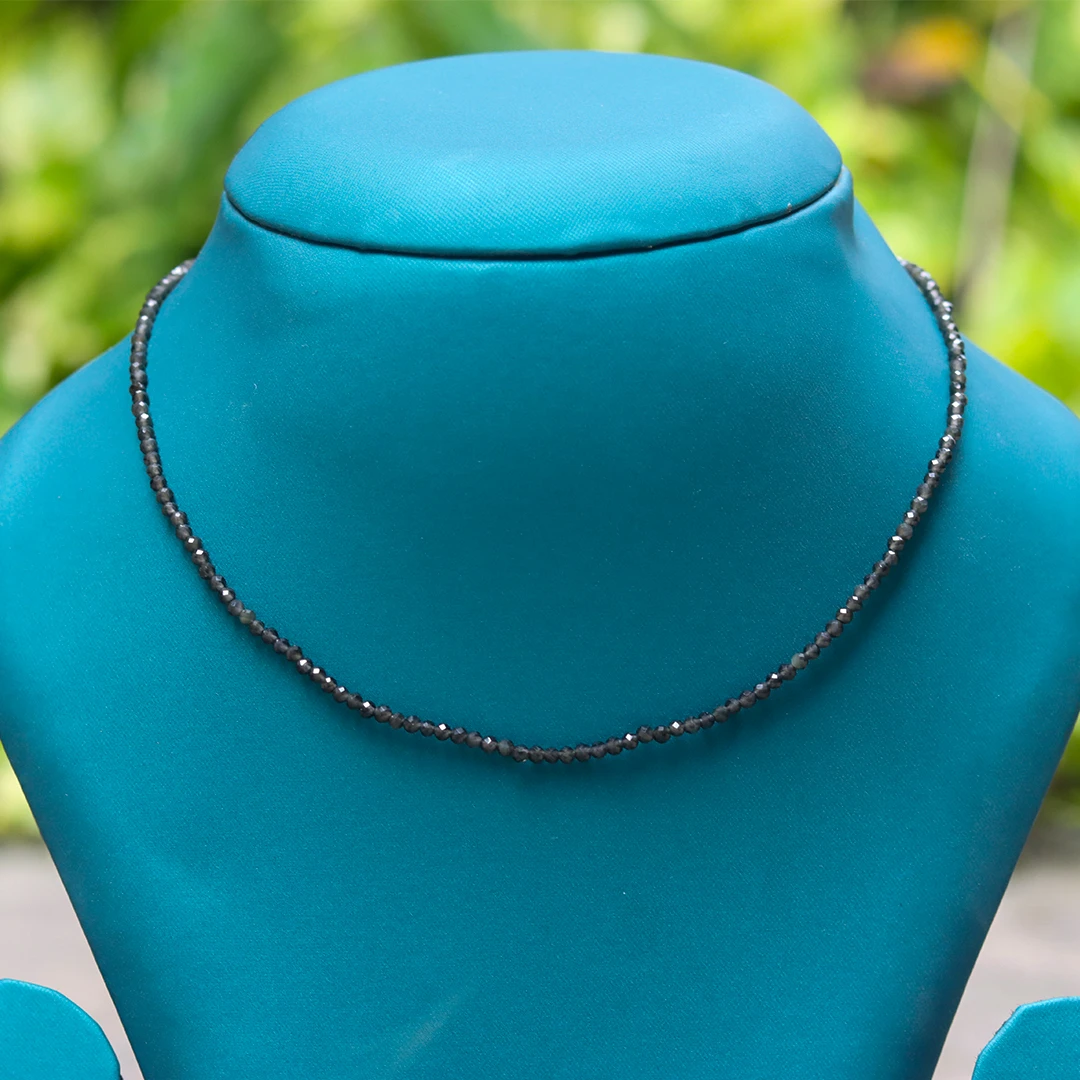 BLACK OPSIDIAN CHIPS MALA - 2