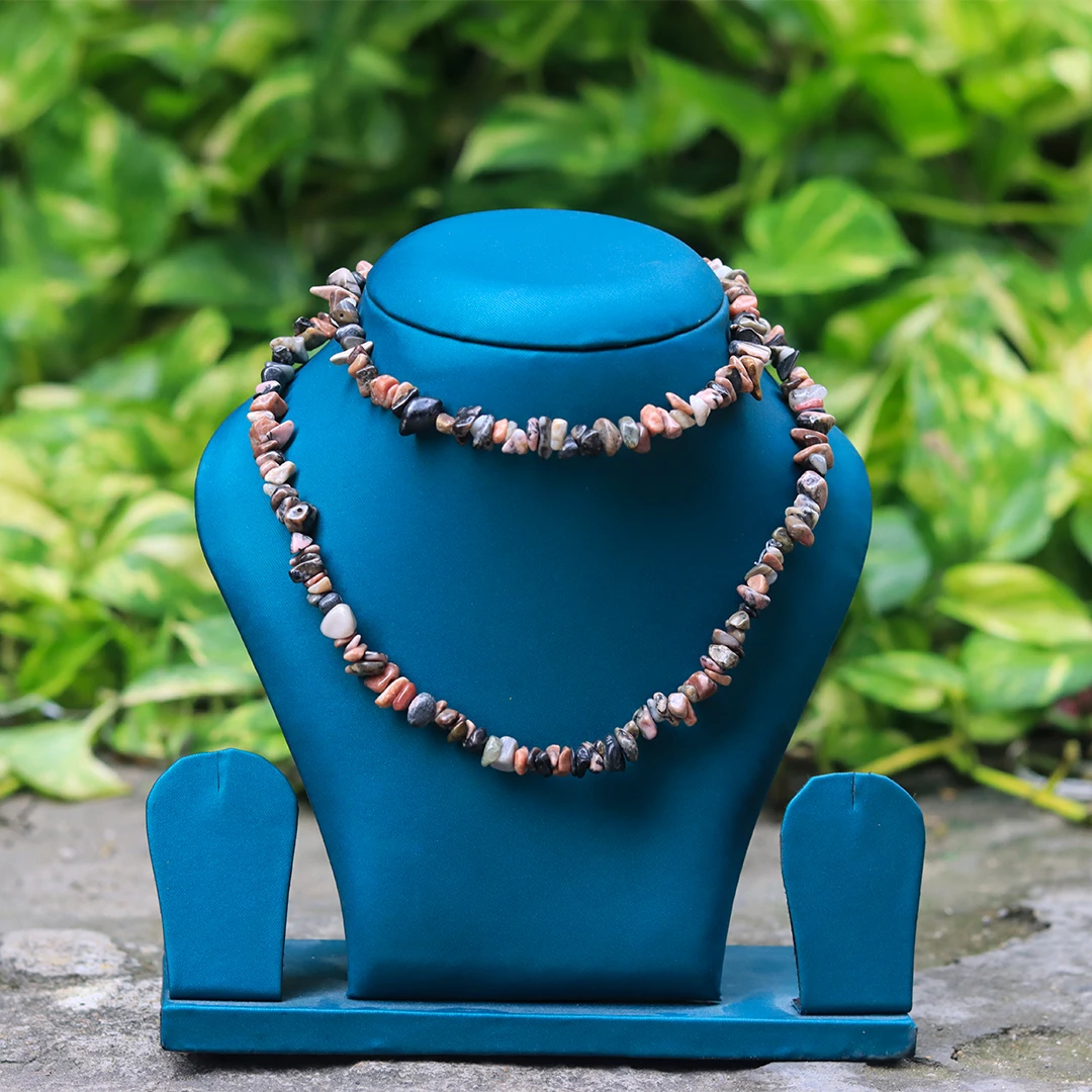 RHODONITE CHIPS MALA