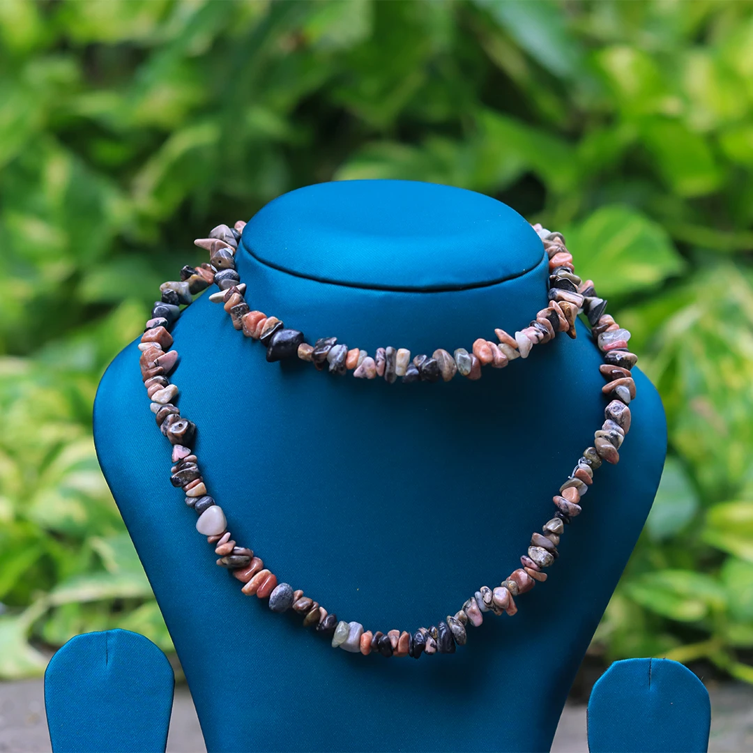 RHODONITE CHIPS MALA - 2