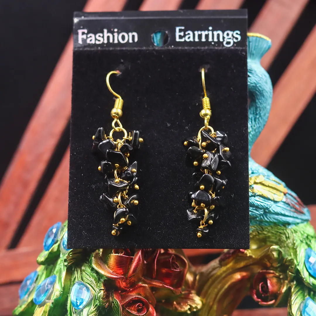BLACK TOURMALINE EARRING
