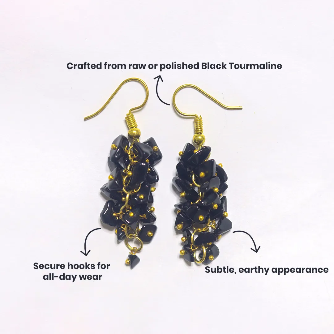 BLACK TOURMALINE EARRING - 3