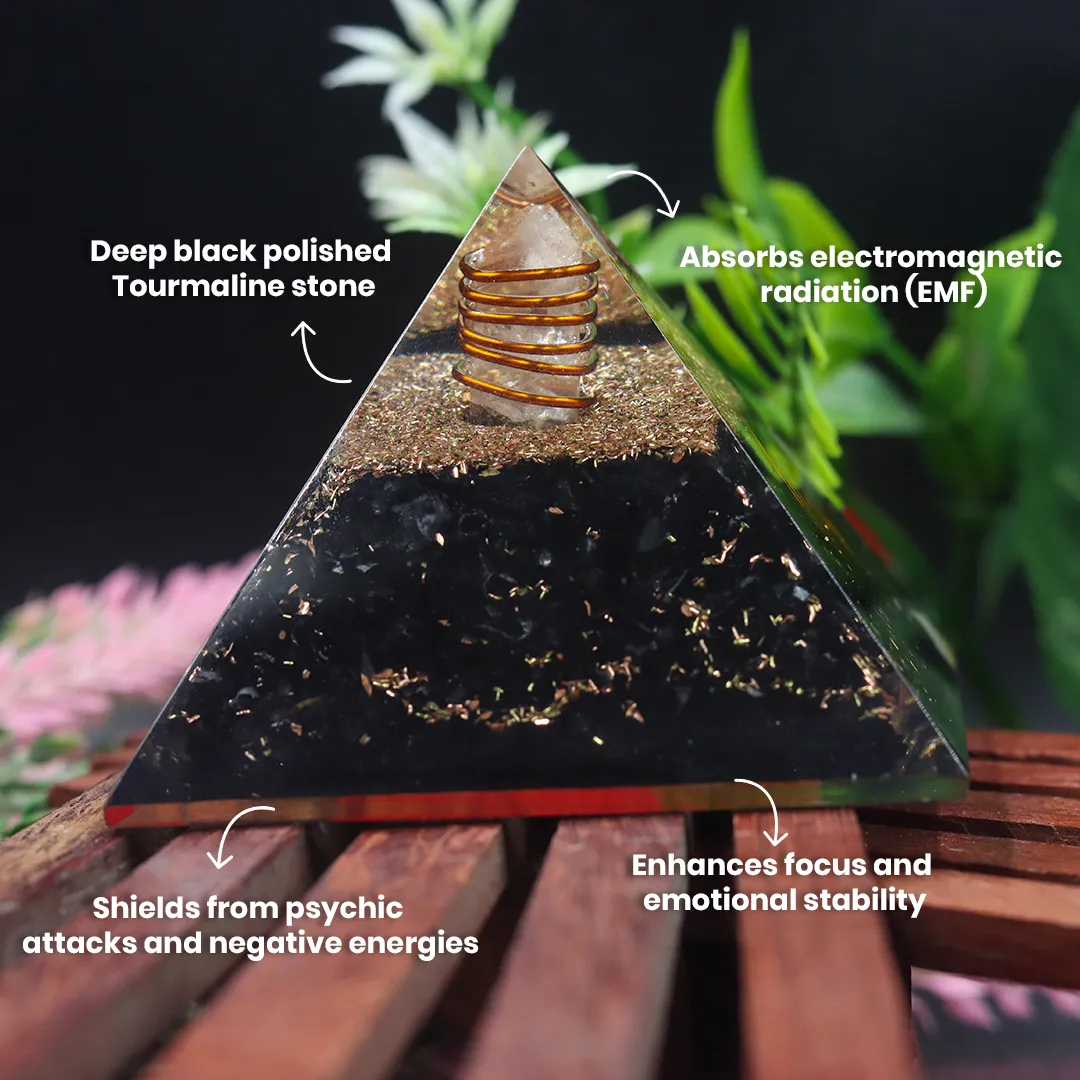 BLACK TOURMALINE PYRAMID - 3