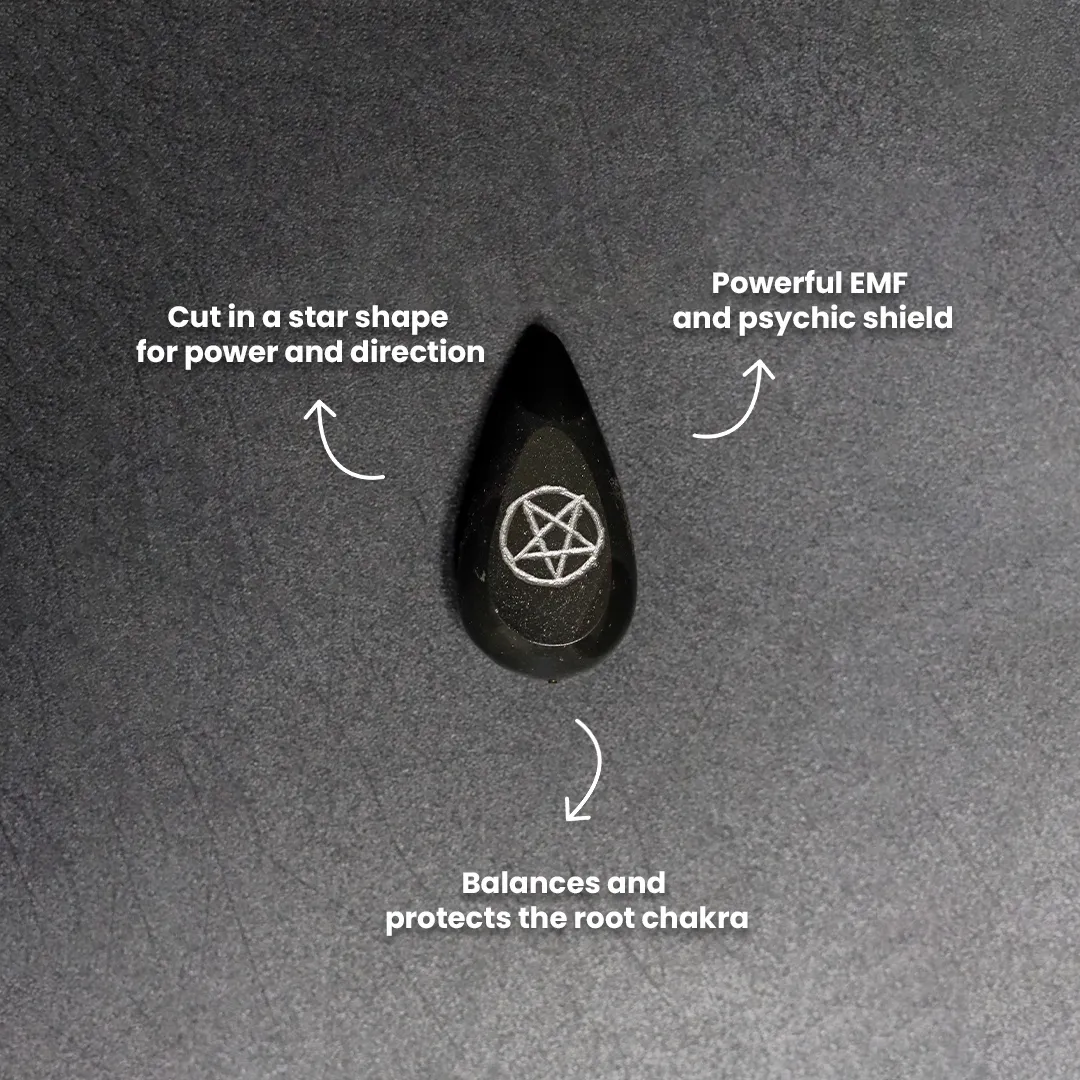 BLACK TOURMALINE STAR PENDANT - 3