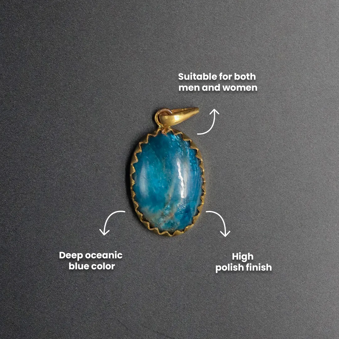 BLUE APATITE PENDANT - 3