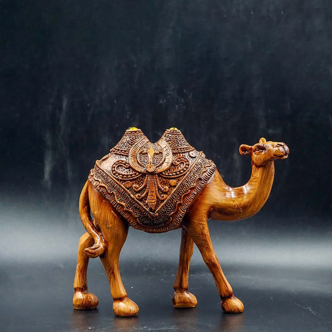 Camel Wooden Statue  Small