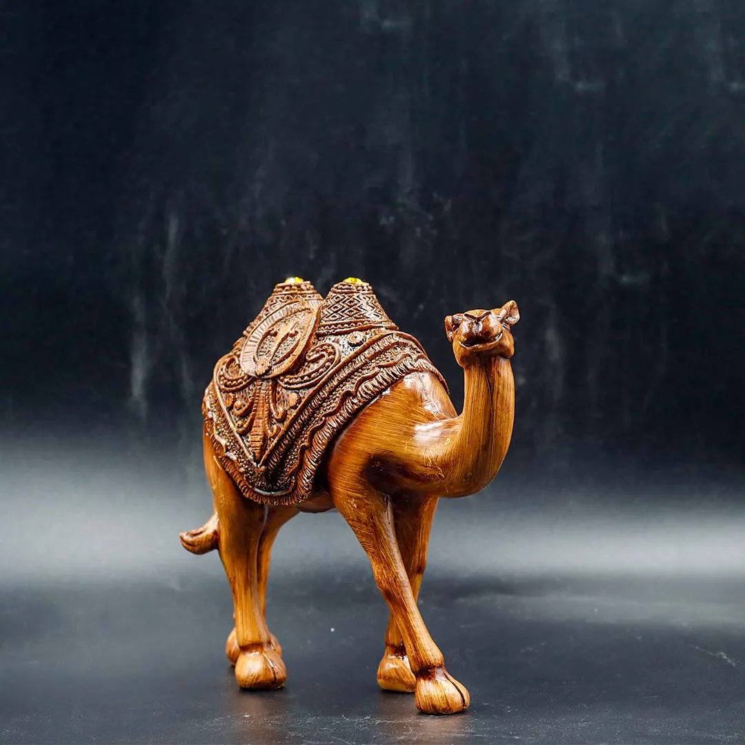 CAMEL WOODEN STATUE MEDIUM - 2
