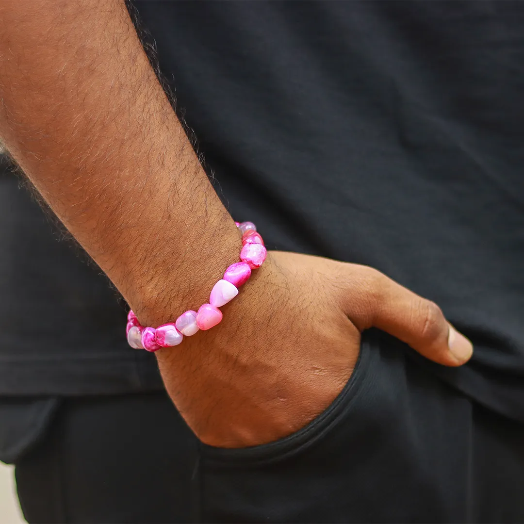 CHERRY QUARTZ TUMBLE BRACELET - 2