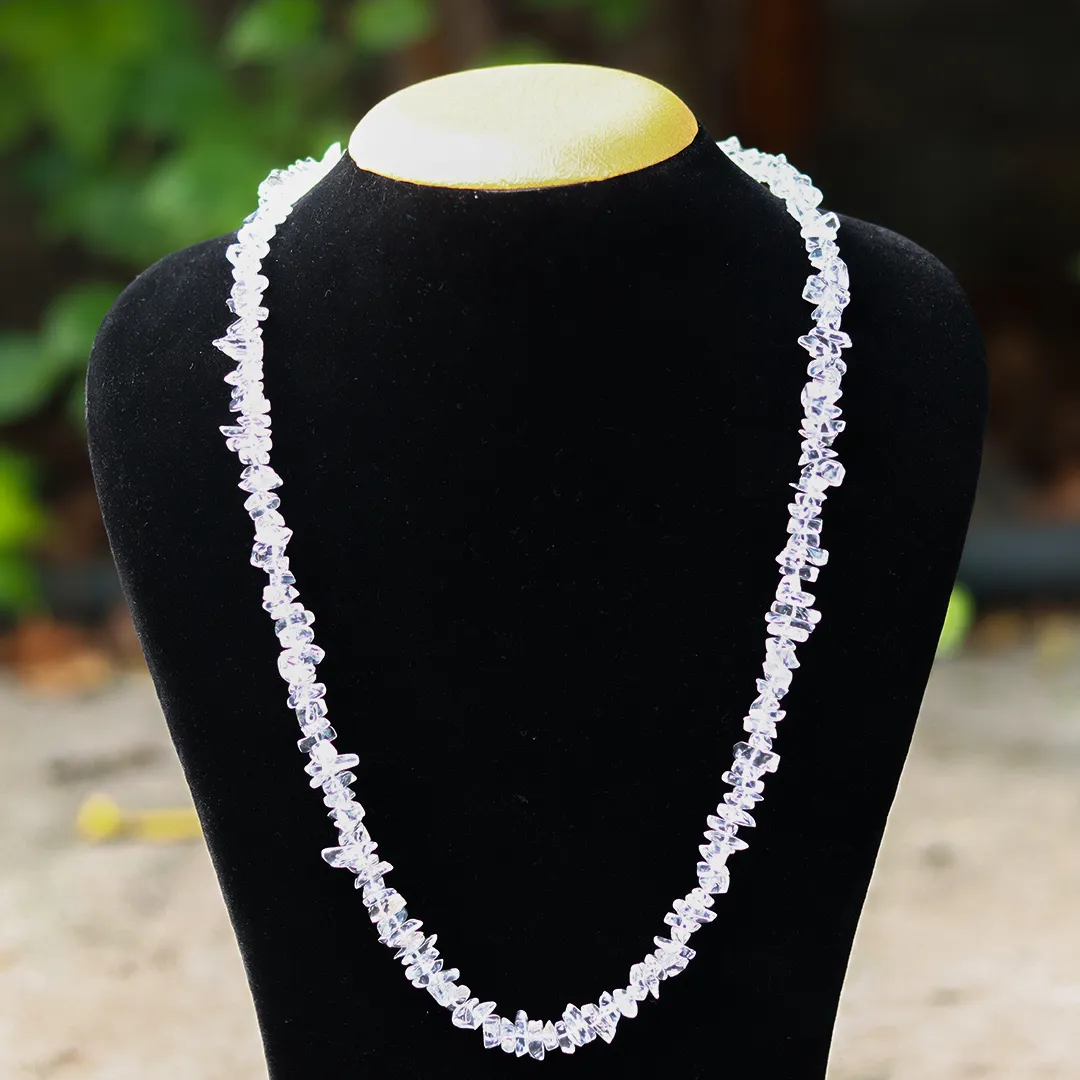 CLEAR QUARTZ CHIP MALA - 2