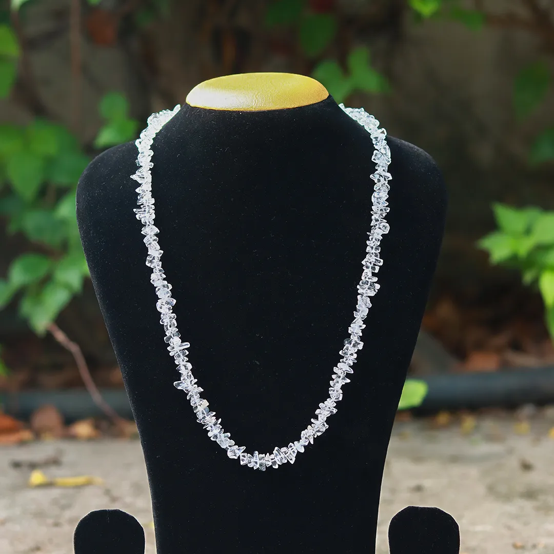 CLEAR QUARTZ CHIP MALA