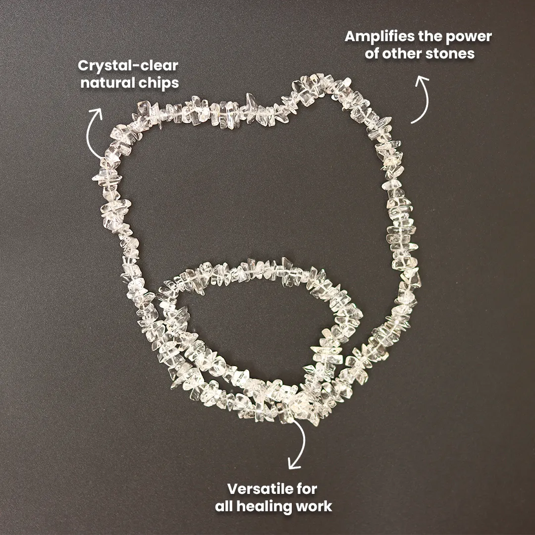 CLEAR QUARTZ CHIP MALA - 3