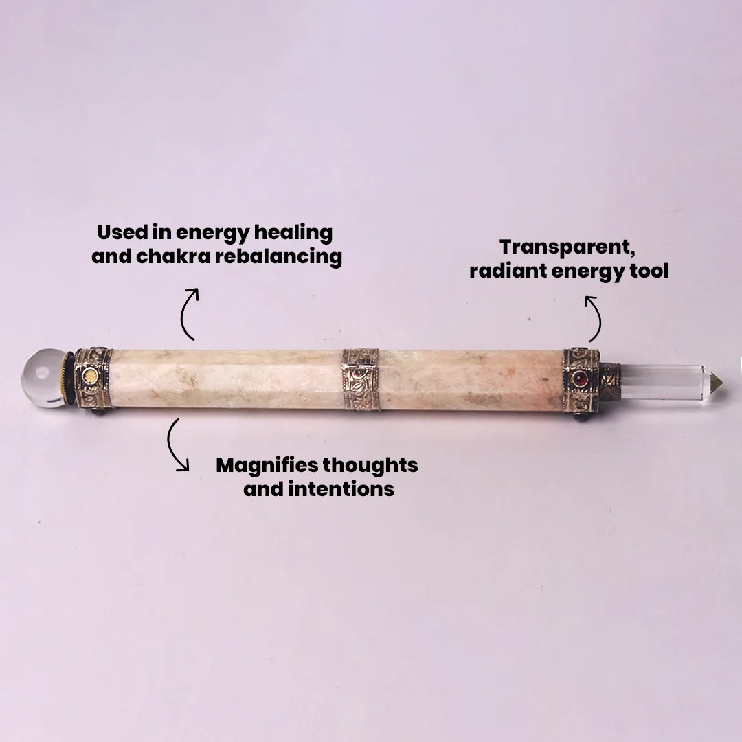 CLEAR QUARTZ HEALING STICK - hover