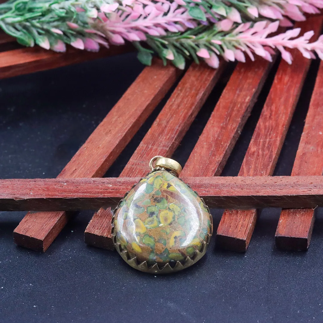 DRY FRUIT JASPER PENDANT