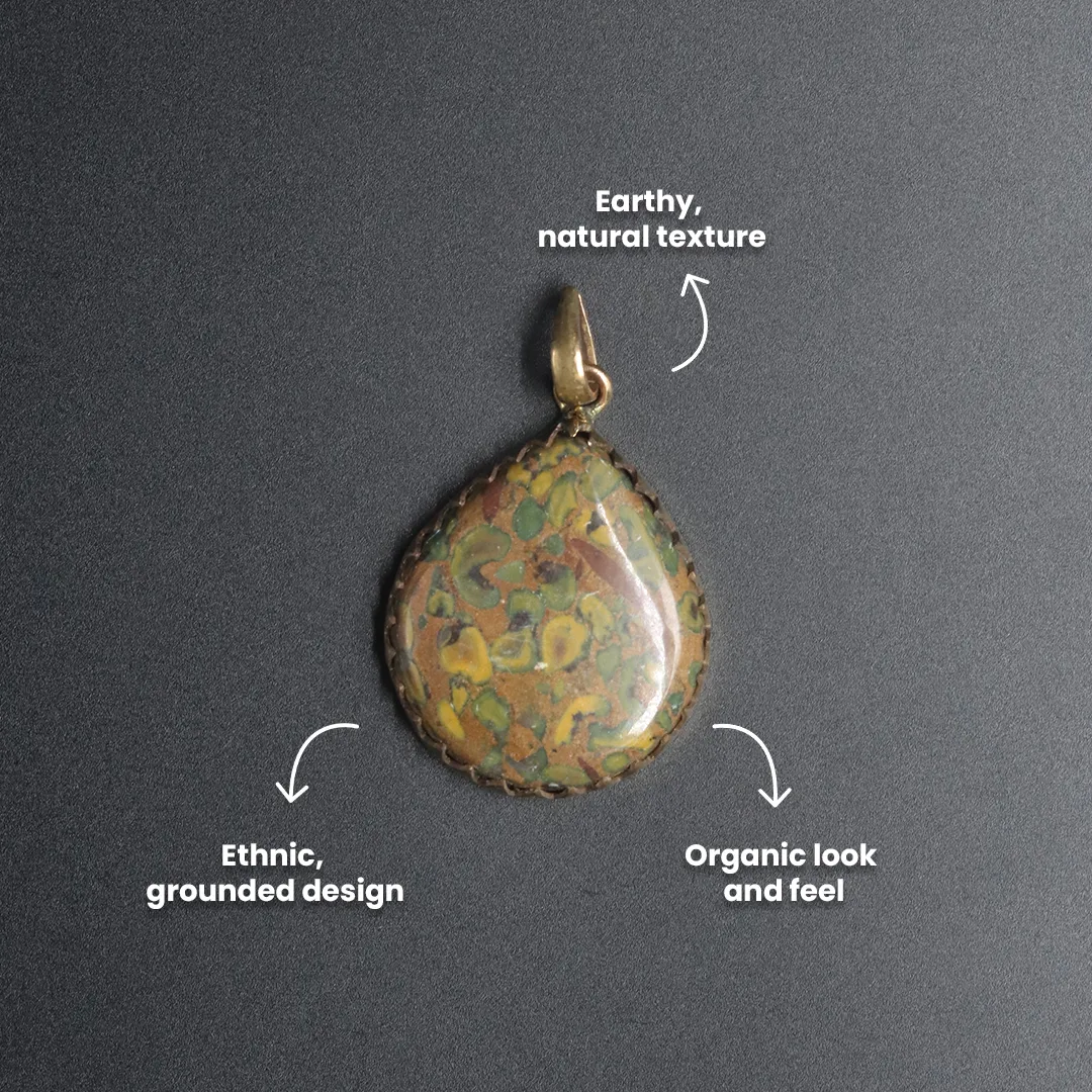DRY FRUIT JASPER PENDANT - 3