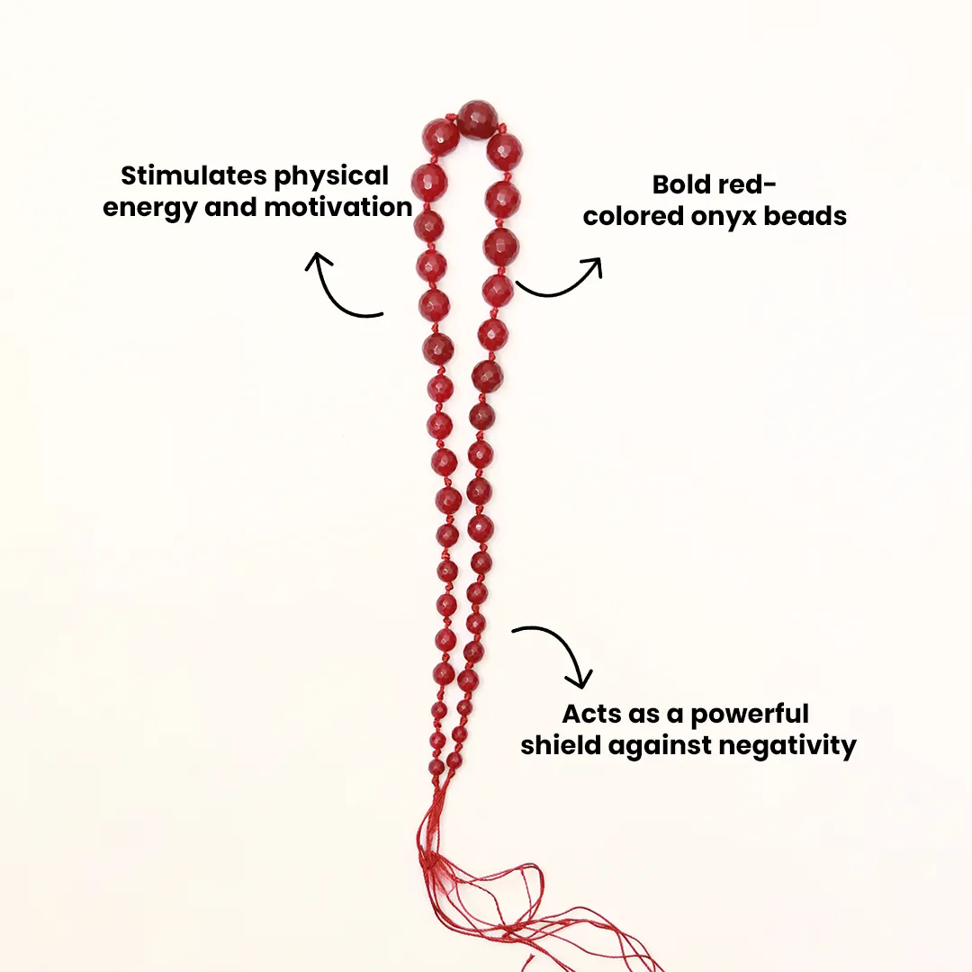 DYED ONYX RED MALA - 3