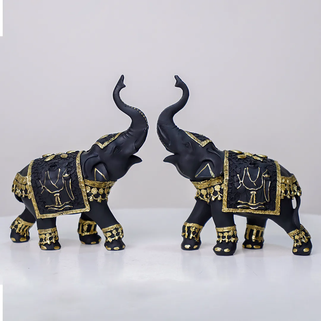 ELEPHANT BLACK STATUE - 3
