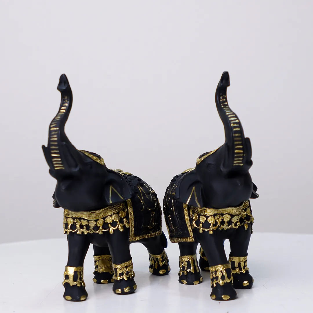 ELEPHANT BLACK STATUE - 2
