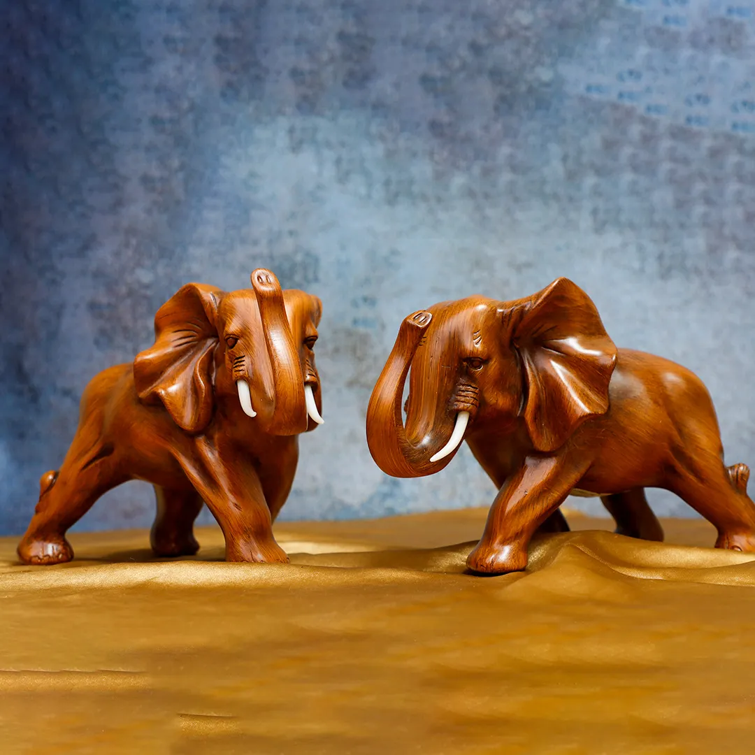 ELEPHANT WOODEN STATUE - 2