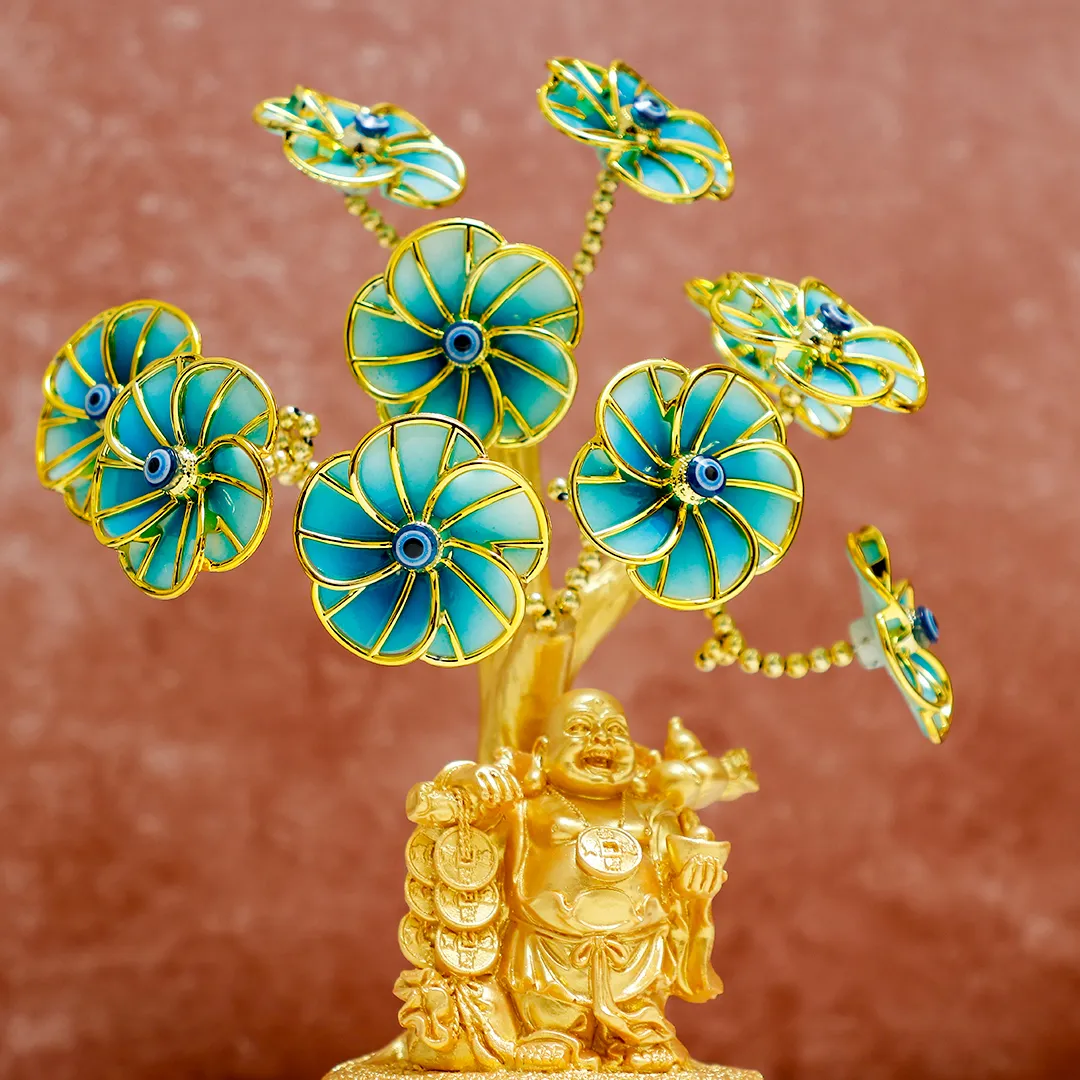 EVIL EYE TREE WITH LAUGHING BUDDHA - 2