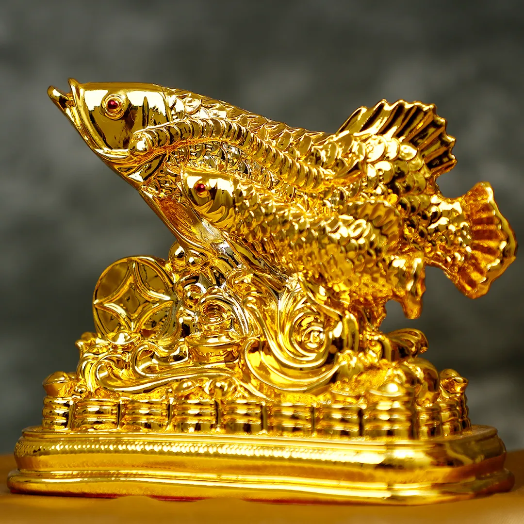 FISH GOLDEN STATUE -S - 2