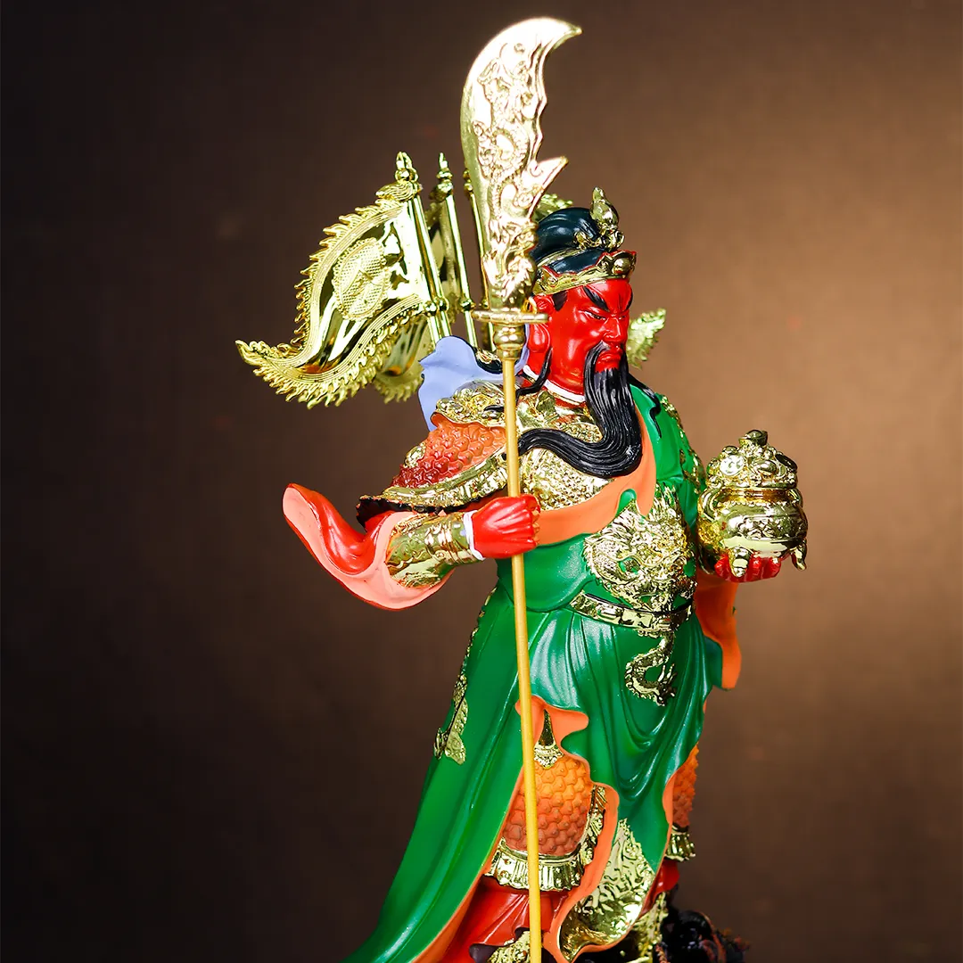 GUAN YU RED COLOUR STATUE - 3