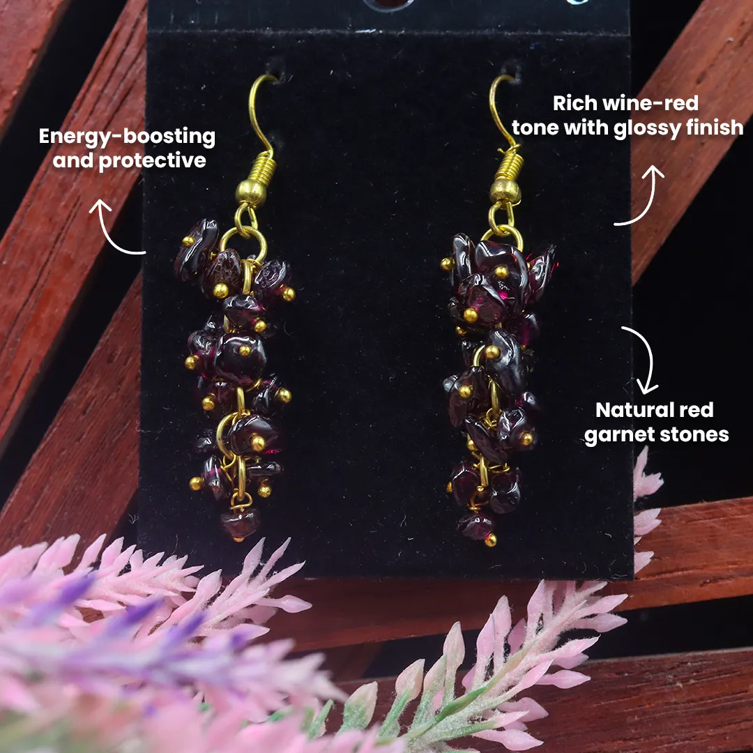 GARNET EARRING - 3