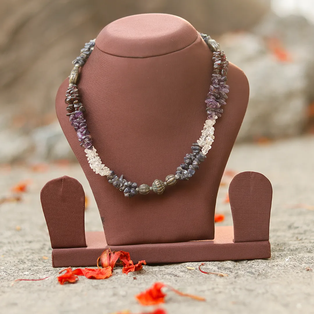 GARNET WITH CLEAR QUARTZ - 2