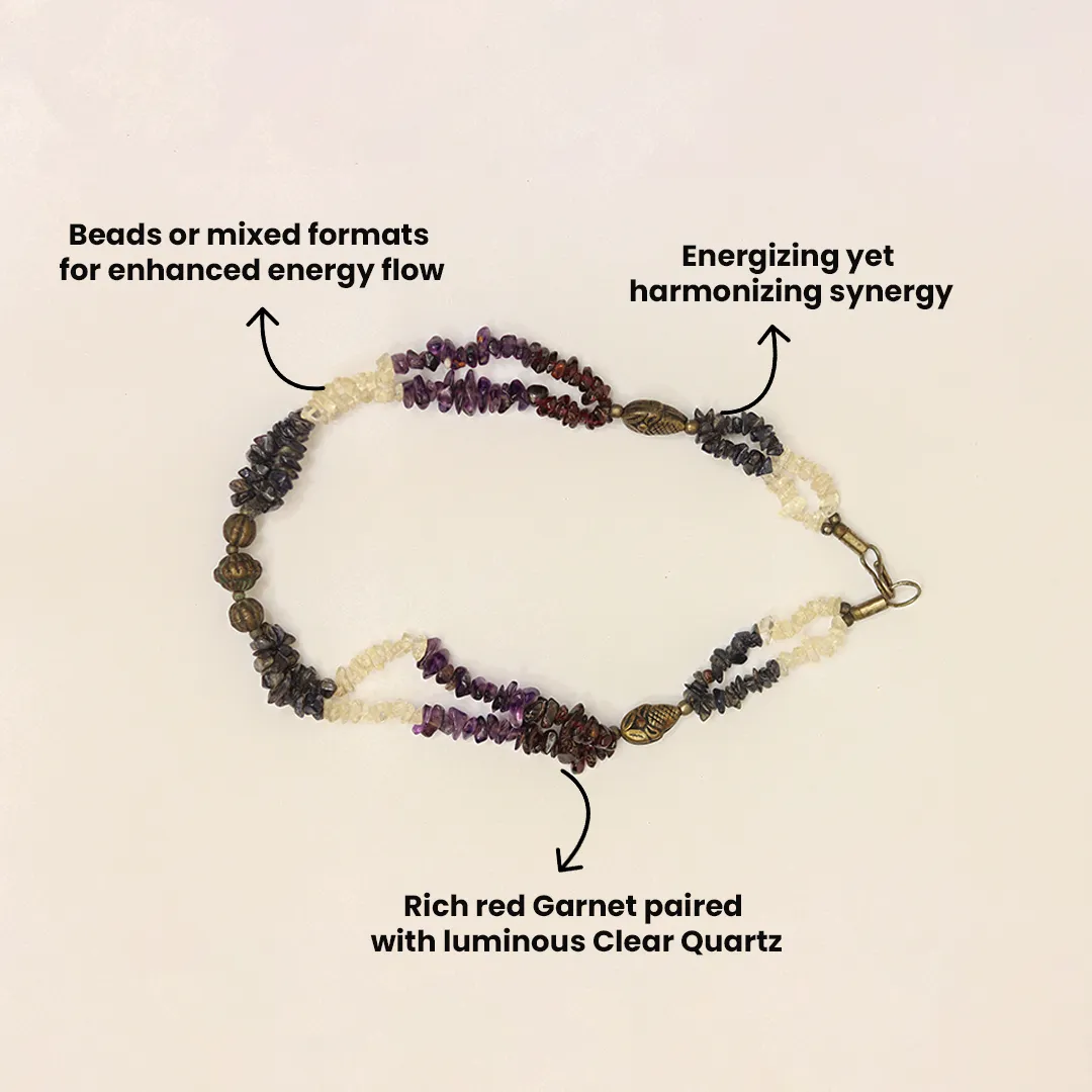 GARNET WITH CLEAR QUARTZ - 3