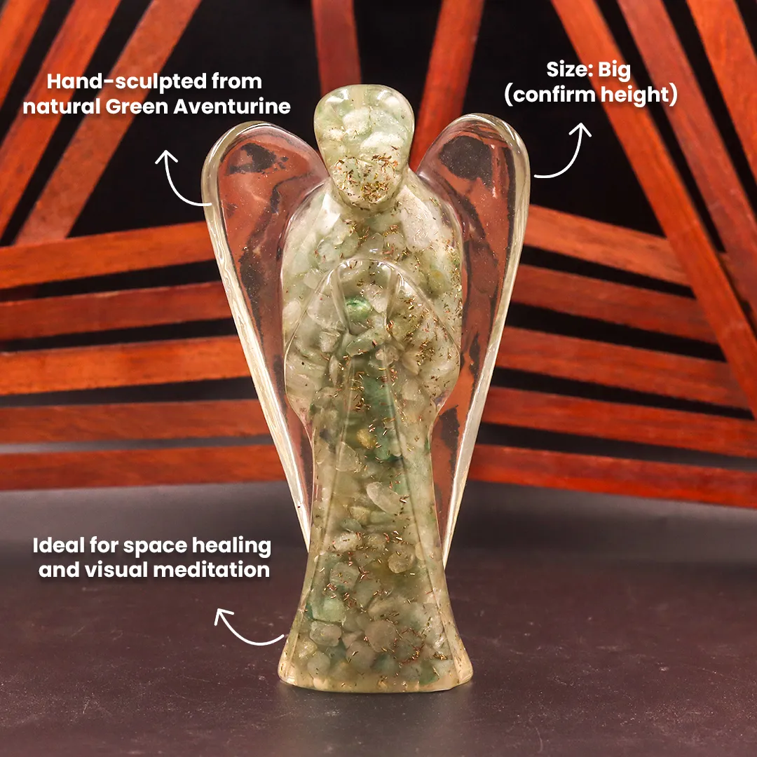 GREEN AVENTURINE ANGEL -BIG - 2