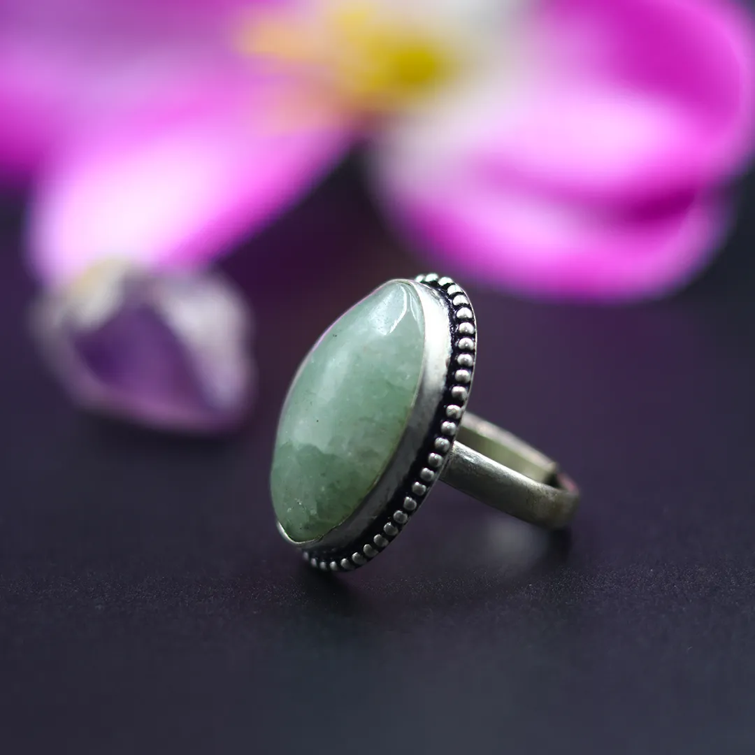 GREEN AVENTURINE RING