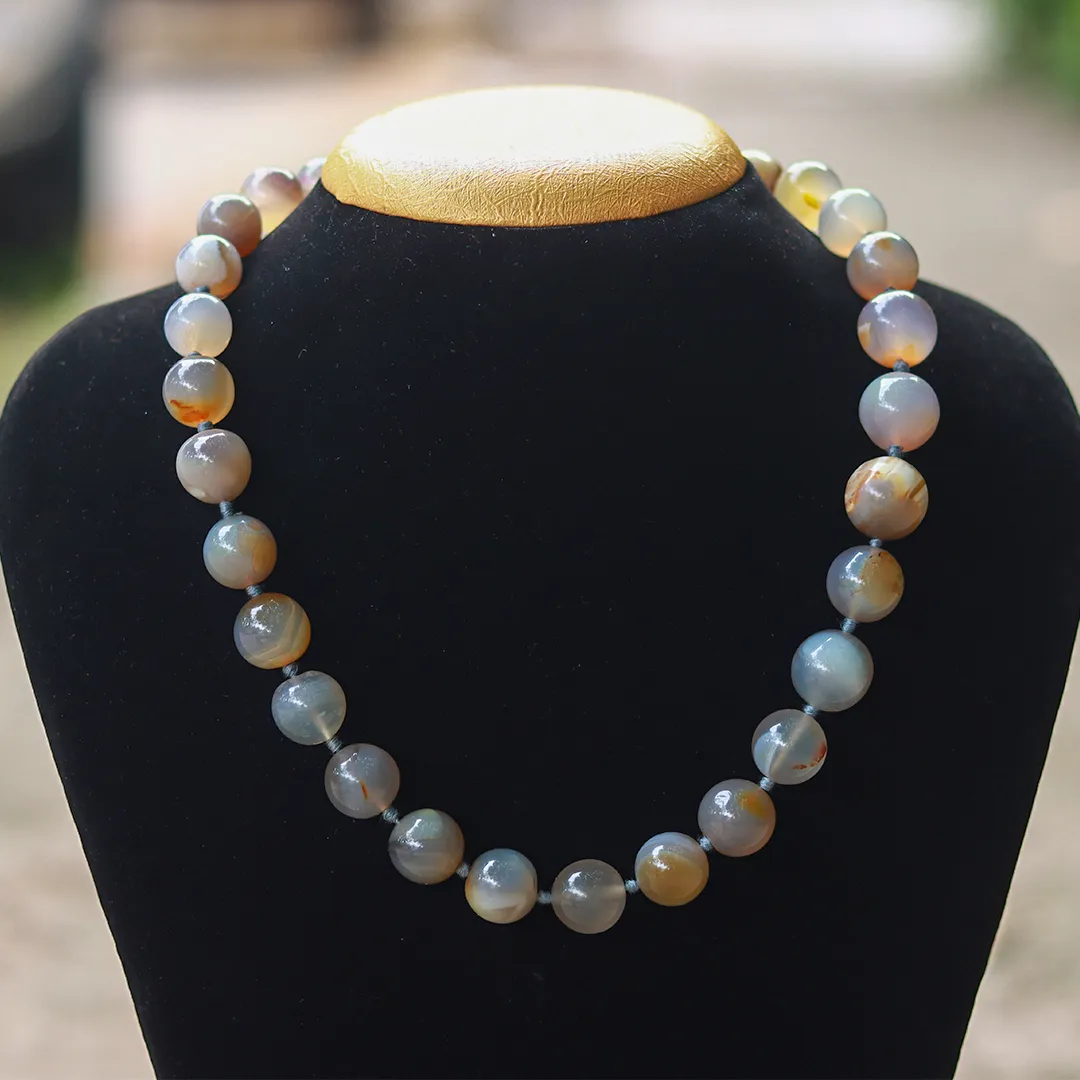 GREY AGATE MALA