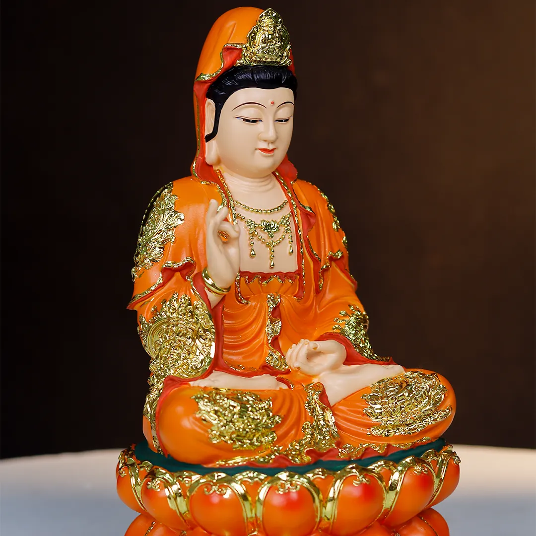 KWANYIN ORANGE STATUE - 3