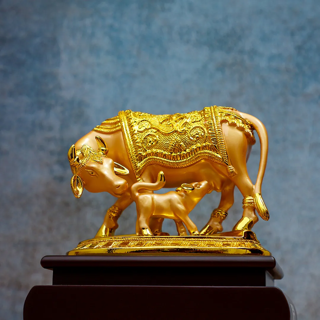 KAMADHENU GOLDEN STATUE