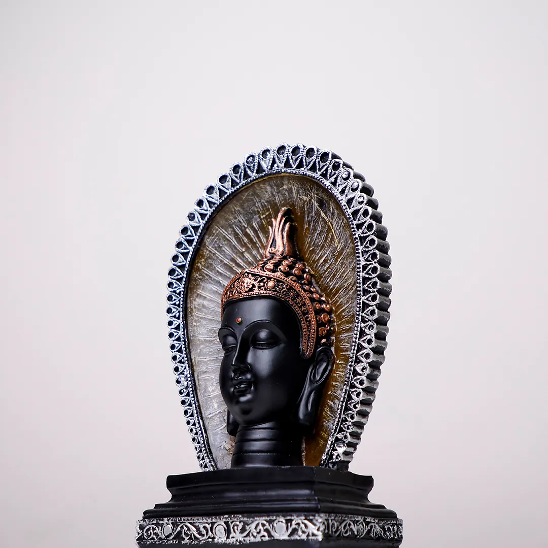 LORD BUDDHA BLACK HEAD STATUE - 2