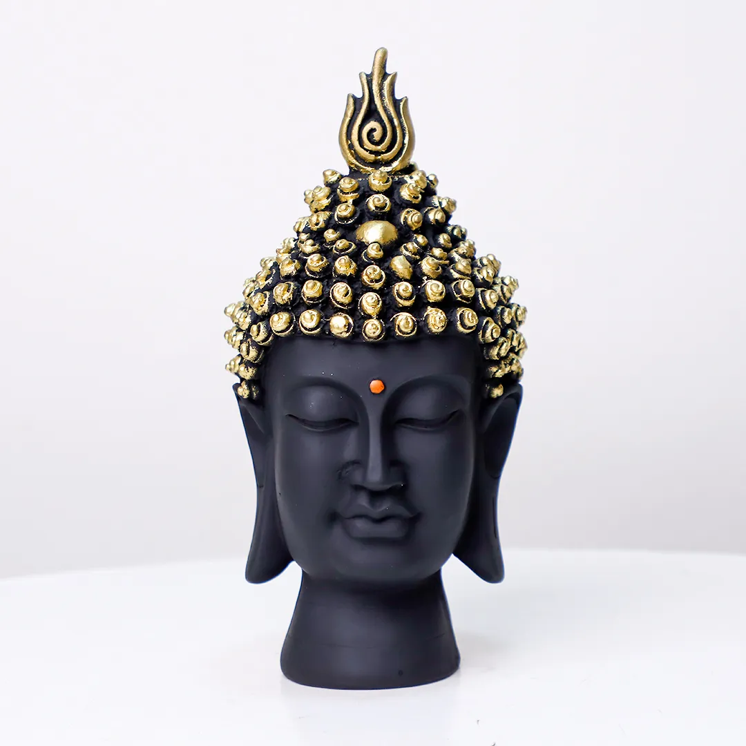 LORD BUDDHA BLACK HEAD STATUE -M