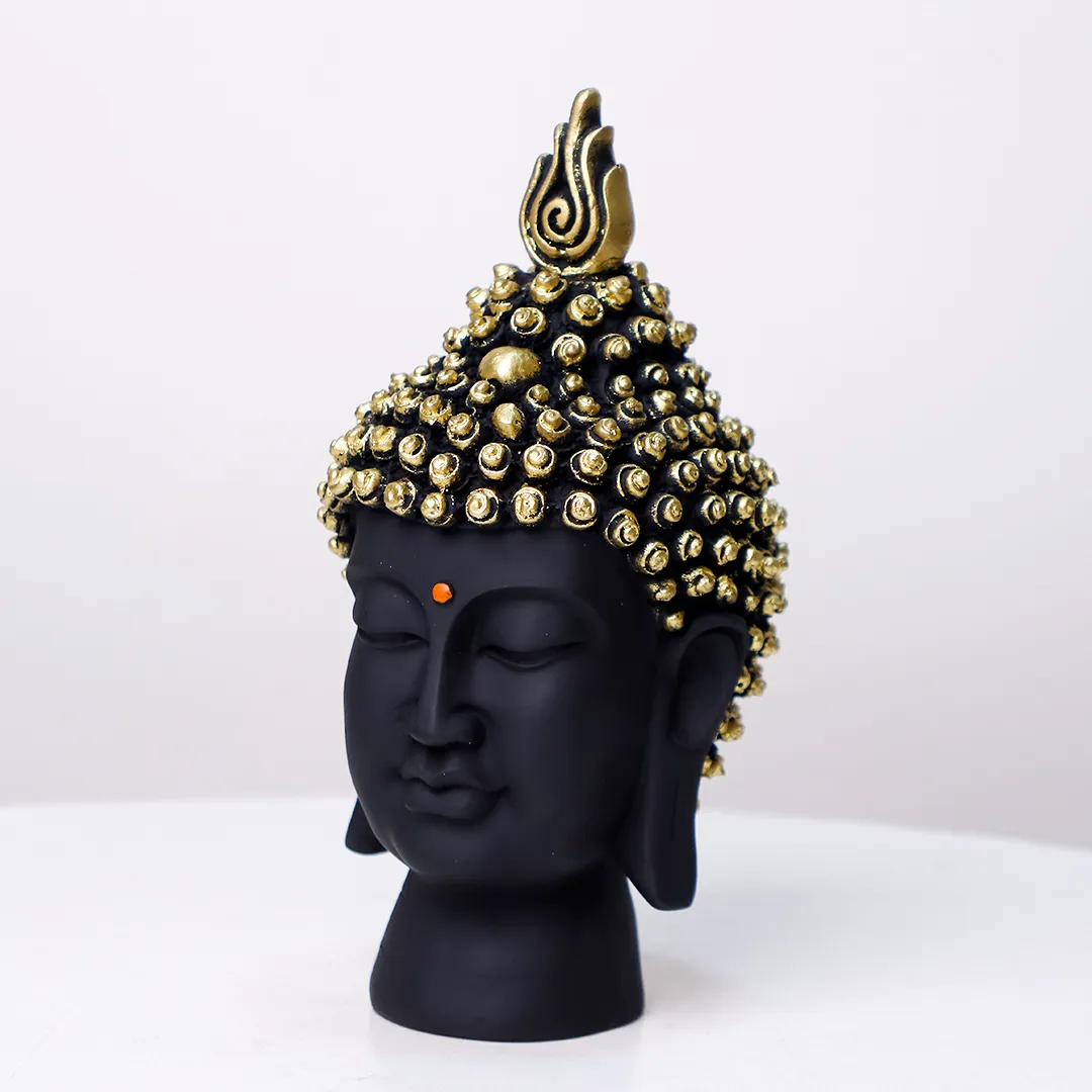 LORD BUDDHA BLACK HEAD STATUE -M - 2