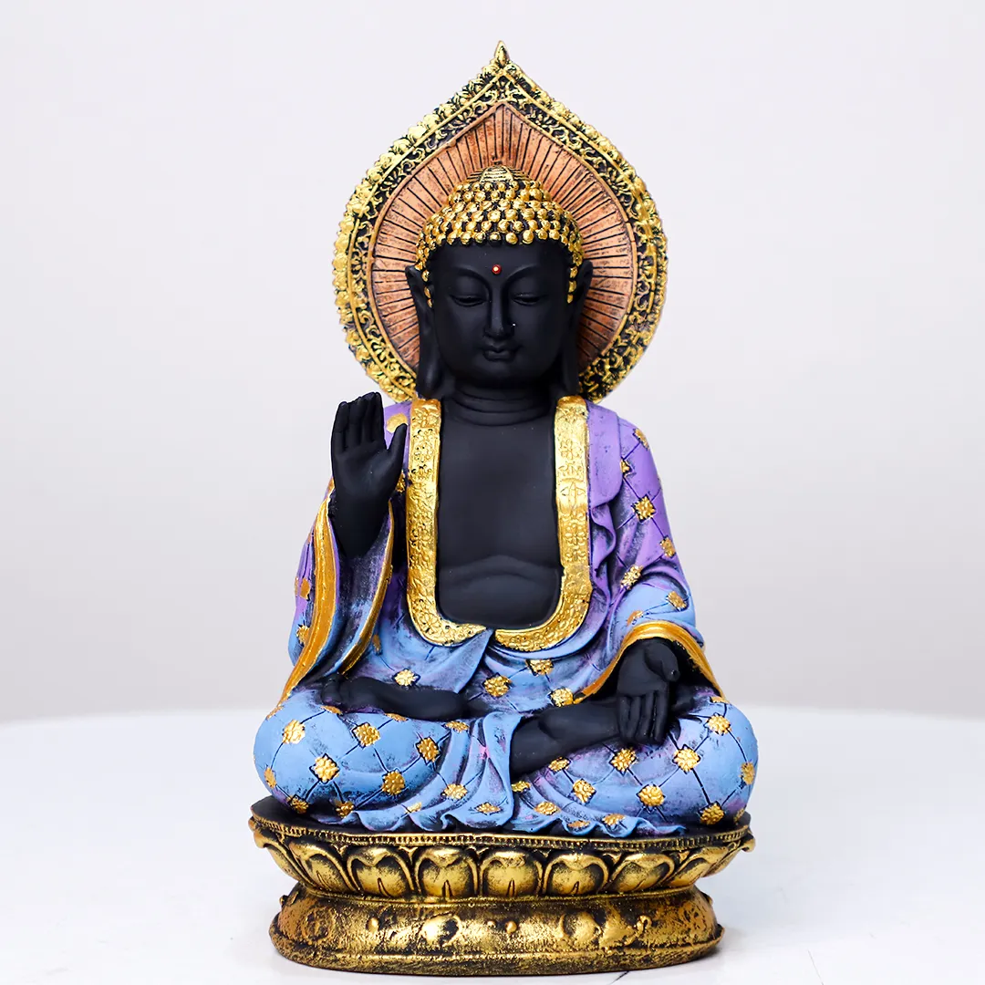 LORD BUDDHA BLACK STATUE -M