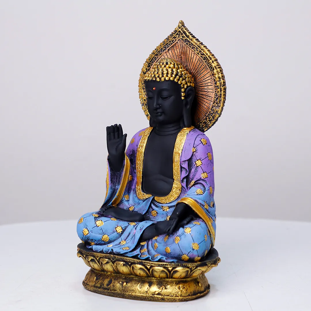 LORD BUDDHA BLACK STATUE -M - 2