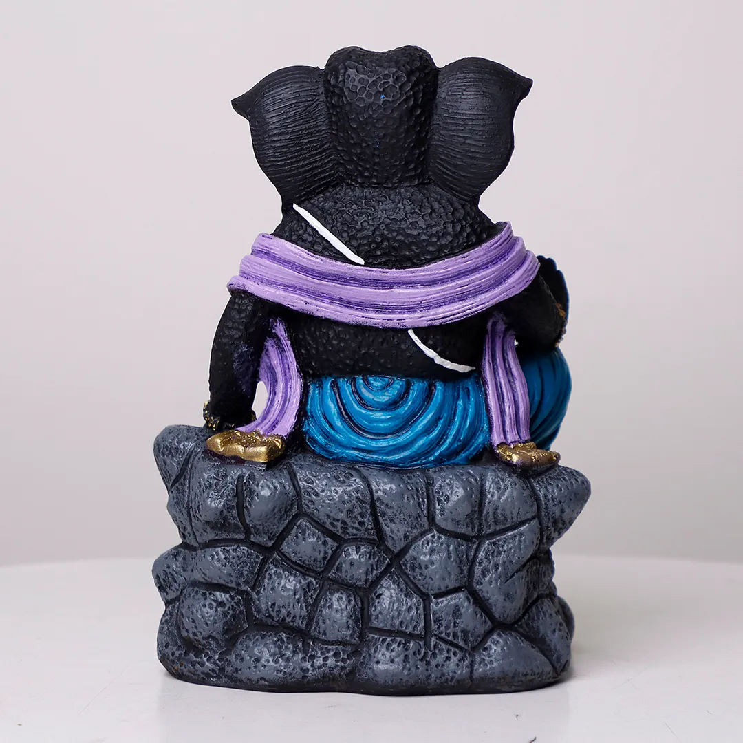 LORD GANESHA BLACK STATUE -M - 3