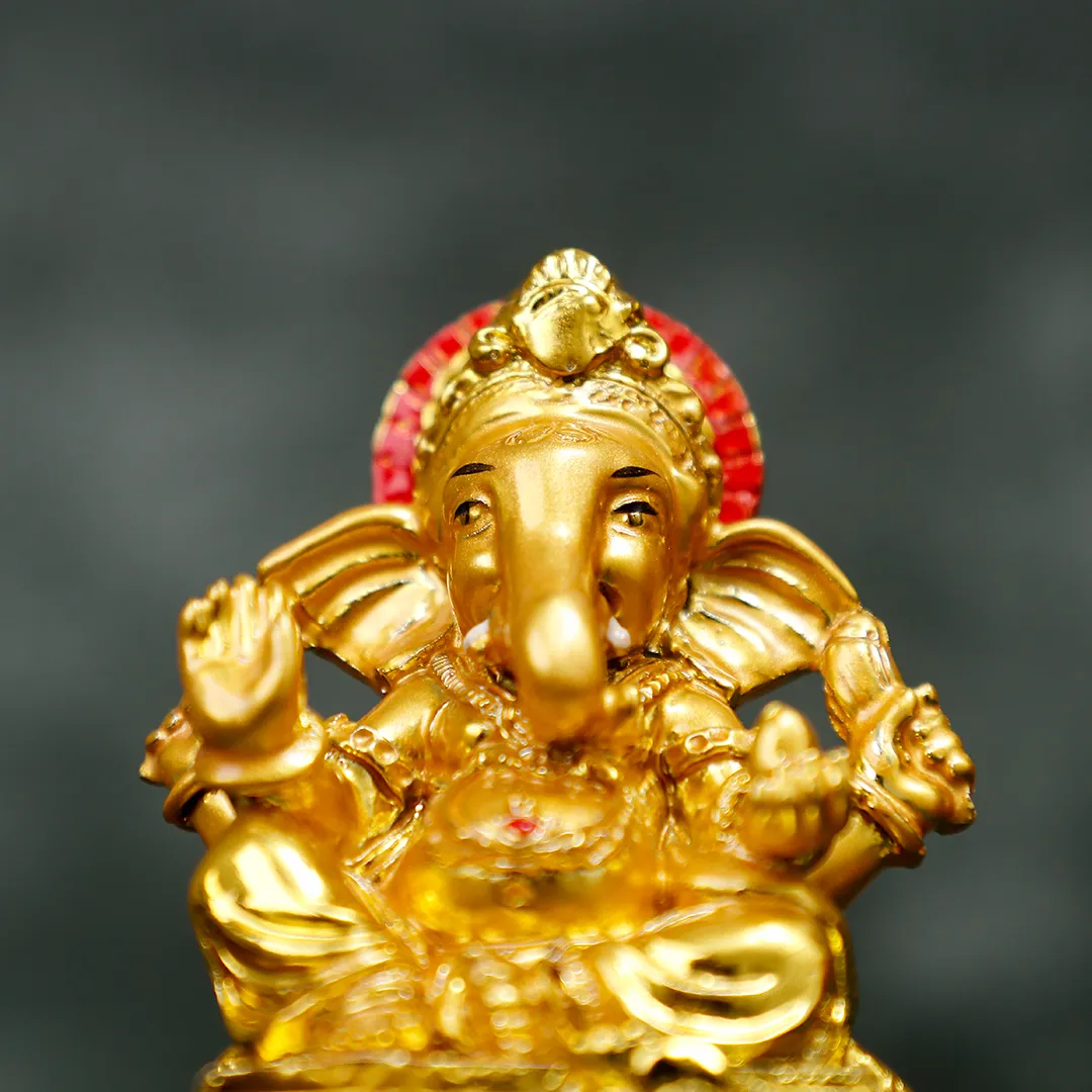 LORD GANESHA GOLDEN STATUE -S