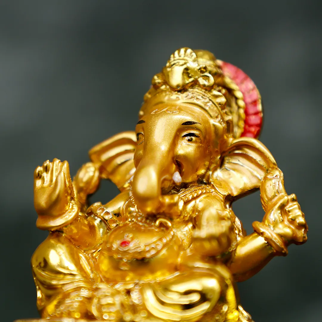 LORD GANESHA GOLDEN STATUE -S - 2